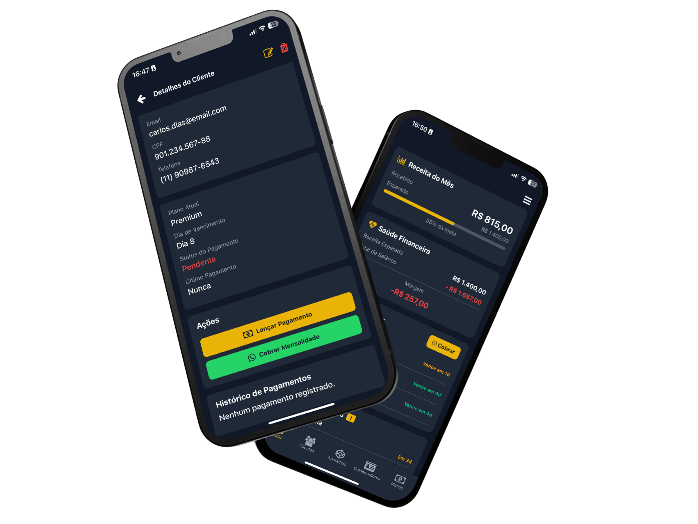 GymApp em uso