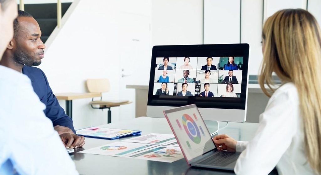 Multi,Racial,People,Taking,A,Video,Conference.,Web,Conference.,Online